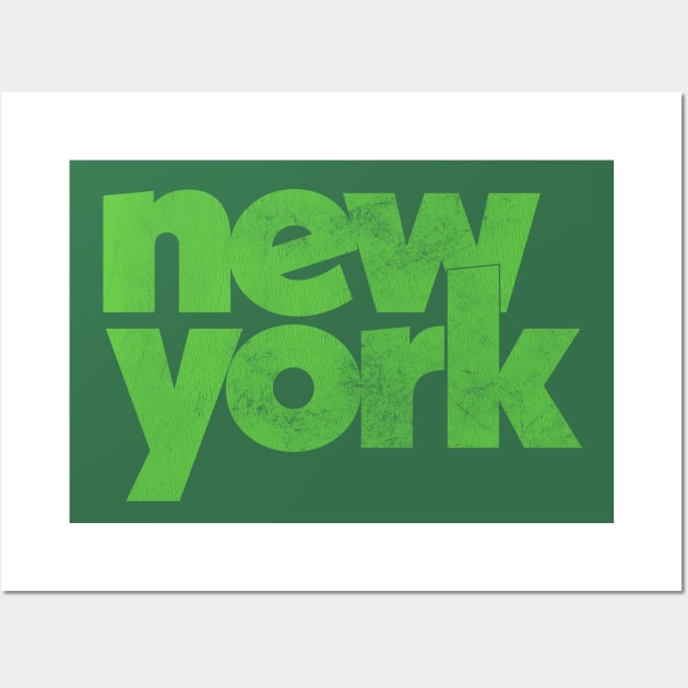 New York ///////// Retro Typography Design Wall Art by DankFutura